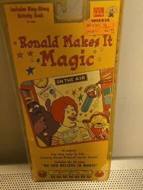 McDonald's Ronald Makes It Magic Cassette - Yellow & Red Artwork